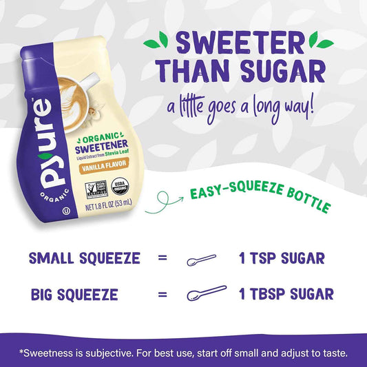 Pyure Organic Vanilla Stevia Drops – Thoughtful Keto Gift for Coffee Lovers and Health-Conscious Friends