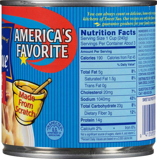 Sweet Sue Chicken & Dumplings 24 oz Can - Camp Stove Dinner for RV Trips and Campsites, Long Shelf Life