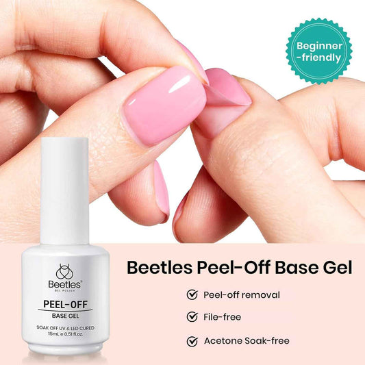 Beetles 15ml Peel Off Gel Base Coat for Postpartum Nail Recovery, Gentle Self-Care