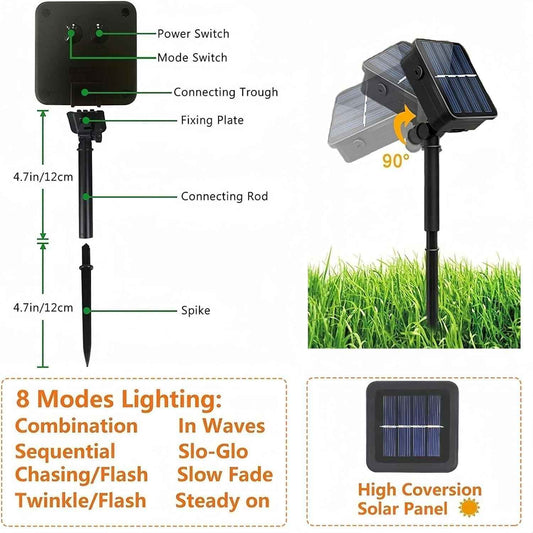 Lumimuse Ambient Solar Lights – 200 LED Green Wire Decor for Rustic Living Room Accent, Bedroom Canopy and Sunroom Mood Lighting