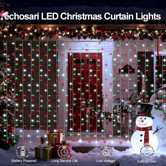 Echosari Warm White Curtain Lights – Minimalist Bedroom and Living Room Accent, Clean Uncluttered Ambient Lighting