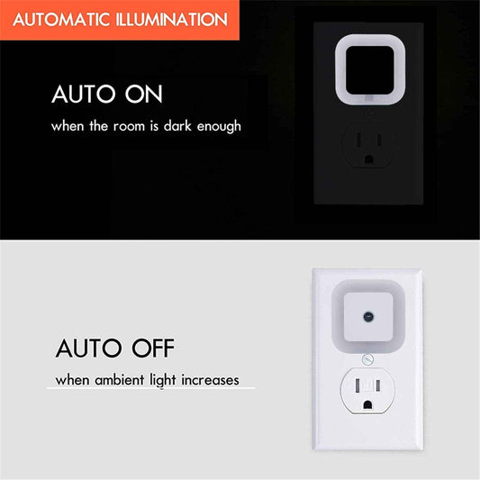 Uigos LED Night Light 6-Pack – Thoughtful Housewarming Gift for New Homeowners, Plug-in Dusk to Dawn Light