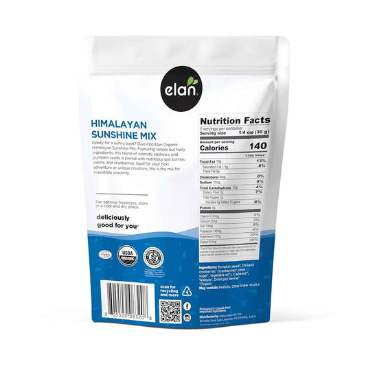 Elan Organic Himalayan Sunshine Mix – Wholesome Lunch Box Snack for School and Family