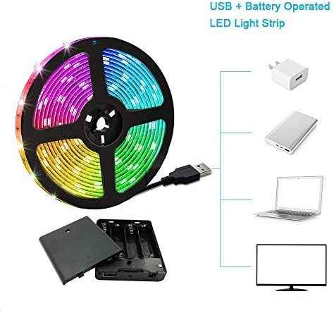 BrightUmi Battery Operated LED Strip Lights – Waterproof Outdoor String Lighting for Tent, Garden, Bike