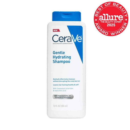 CeraVe Gentle Hydrating Shampoo, With Ceramides, Niacinamide & Hyaluronic Acid For Soft, Healthy Looking Hair & Scalp, Sulfate Free & Color Safe Shampoo, For All Hair Types