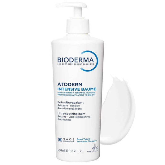 Bioderma Atoderm Intensive Balm, Hydrating Balm for Dry to Atopic Sensitive Skin, Face & Body Moisturizer with Ultra Soothing Anti-Itching Formula, Fragrance-Free, Non-Greasy & Non-Sticky for Family
