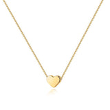 PAVOI 14K Gold Plated Cubic Zirconia Heart Necklace | Cute Dainty Love Pendant Necklaces for Women