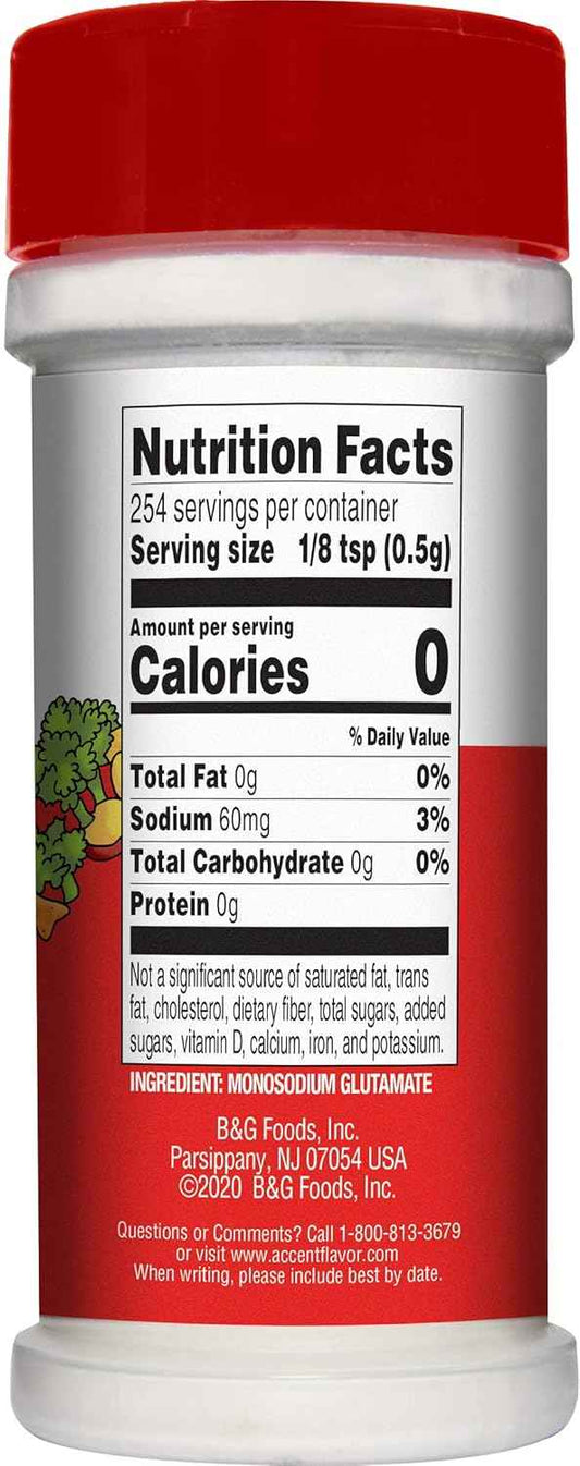 Ac'cent All Natural Flavor Enhancer to Support Blood Pressure Friendly Cooking, Savory Salt Substitute for Mindful Meal Planning