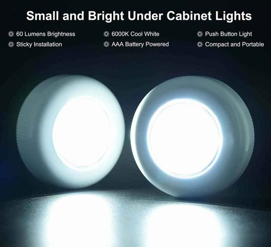 LUXMOM Tap Light Push Lights – Practical Housewarming Gift for New Homeowners, 7 Pack Battery LED Closet Set