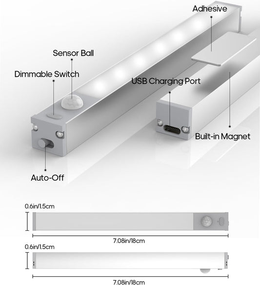 3_Pack_/6_Pack_Led_Under_Cabinet_Lights_Wireless_with_Charging_Station,_7’’_Rechargeable_Motion_Sensor_Light_Indoor,_Dimmable_Closet_Lights_for_Cabinets,_Bookshelf,_Stair,_Hallway_Cold_White/_Warm_White