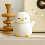 ATSUI Penguin Night Light, LED Squishy Novelty Animal Night Lamp, Food Grade Silicone, 2 Level Dimmable, Nursery Nightlight for Desk Decor, Funny Gifts Stuff for Boys Girls Baby, White Elephant Gifts