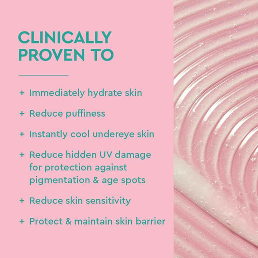 BYOMA De-Puff + Brighten Eye Gel - Lightweight Gel Eye Cream for Dark Circles, Puffiness & Wrinkles - Under Eye Cream With Hyaluronic Acid & Vitamin C - Barrier Repair Skincare - 0.68 fl. oz