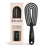 Kitsch Hair Brush Detangler – Flexi Flow Hair Brush for Women, Men & Kids | Detangling Brushes for Curly Hair with Bendable Frame, Bounce Curl Defining Brush for Wet or Dry Strands