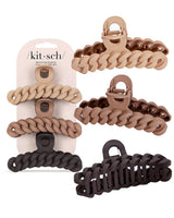 Kitsch Medium Claw Clips for Women - Strong Hold & Stylish Glossy Puffy Design Hair Accessories | Half-Up or Full Updos | Ideal Gifts for Women