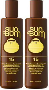 Sun Bum SPF 15 Browning Body Lotion - Water-Resistant Broad Spectrum Moisturizing Tanning Lotion with Vitamin E - Hawaii 104 Act Compliant (Made Without Octinoxate & Oxybenzone) - 8.5 Fl Oz
