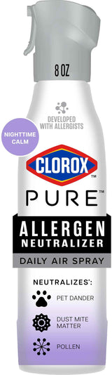 Clorox PURE Allergen Neutralizer Daily Air Spray, Nighttime Calm, 8 Ounces