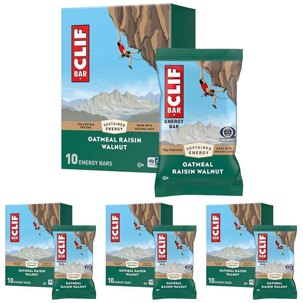 CLIF BAR - Energy Protein Bars - Oatmeal Raisin Walnut - Made with Organic Oats - Energy Bars - Non-GMO
