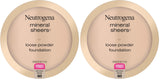 Neutrogena Mineral Sheers Lightweight Loose Powder Makeup Foundation with Vitamins A, C, & E, Sheer to Medium Buildable Coverage, Skin Tone Enhancer, Face Redness Reducer