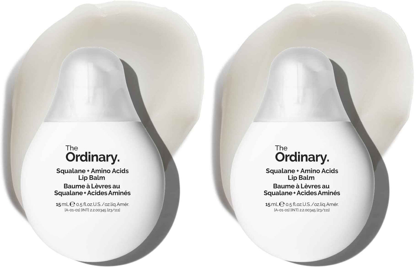 The Ordinary Squalane + Amino Acids Hydrating Lip Balm, for Lips, Elbows, and Cuticles, 0.5 Fl Oz