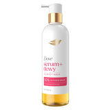 Dove Serum+ Shower Oil Body Wash with Coconut & Geranium Oil, Dewy Hydrating Cleanser for Soft Skin, 15.3 fl oz