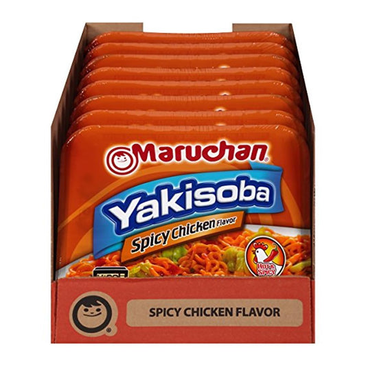 Maruchan_Yakisoba_Spicy_Chicken_Flavor,_4.11_Oz,_Pack_of_8,_(4178990743)
