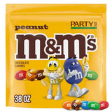 M&M'S Peanut Milk Chocolate Candy Bulk Pack, Party Size, 38 oz Bag, Easter Basket Stuffers