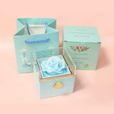 Romantic Gifts for Her Rose Ring Box Jewelry Box Artificial Flowers Eternal Rose Box Anniversary Wedding Valentines Day Christmas Birthday Thanksgiving Gifts for Mom Wife Girlfriend Women