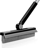 SetSail Grout Cleaner Brush with Long Handle, V-Shaped Floor Scrub Brush Swivel Grout Brush Stiff Bristle Floor Grout Scrubber for Bathroom, Tile Line, Crevice, Kitchen, Wall, Deck, Garage, White Grey