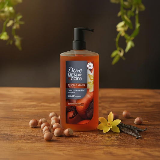 DOVE_MEN_Moisturizing_Body_Wash_|_#1_Dermatologist_Body_Wash_for_Men,_Sulfate_Free,_Paraben_Free,_&_Dye_Free_|_Bourbon_Vanilla_+_Hazelnut,_26oz