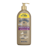 Gold Bond Cocoa Butter Glow Daily Hydrating Lotion with Cocoa Shea Butter & Coconut Oil, Exfoliating and Moisturizing Lotion for Dry Skin, 24 oz