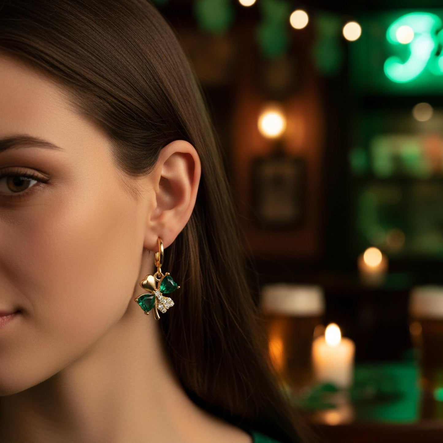 St_Patricks_Day_Earrings_for_Women_Irish_Holiday_Shamrock_Clover_Green_Heart_Hoop_Earrings_St._Patrick's_Day_Accessories_Lucky_Four_Leaf_Dangle_Earring_Decorations_Good_Luck_Jewelry_Gift