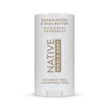 Native | Sandalwood & Shea Butter| Sensitive |Whole Body |Deodorant| 2.4 oz