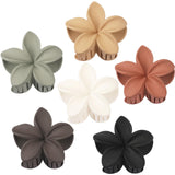 Sisiaipu Hawaiian Flower Hair Clips for Women 6 Pack Flower Hair Claw Clips Plumeria Claw Clips for Thin Hair Large Claw Clips for Thick Hair Beach Tropical Hair Accessories for Girls -Hawaii
