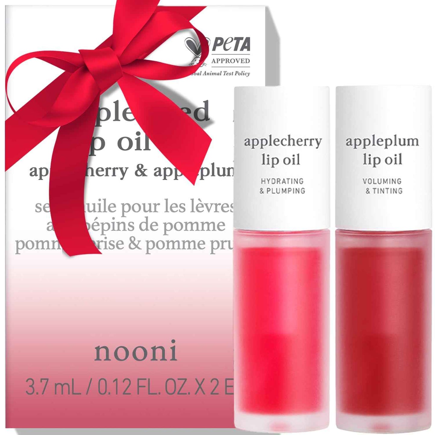 NOONI Korean Lip Oil | Long-Lasting, Moisturizing, Plumping, Revitalizing for Dry Lips, Waterproof, No Peel Off, Korean Tint, Hydrating Lip Stain, Nourishing Crystal Clear, 0.12 FL Oz