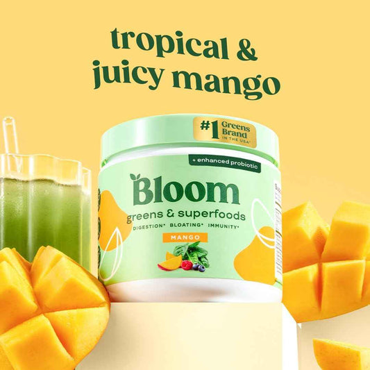 Bloom Nutrition Superfood Greens Powder, Digestive Enzymes with Probiotics and Prebiotics, Gut Health, Bloating Relief for Women, Chlorella, Green Juice Mix with Beet Root Powder
