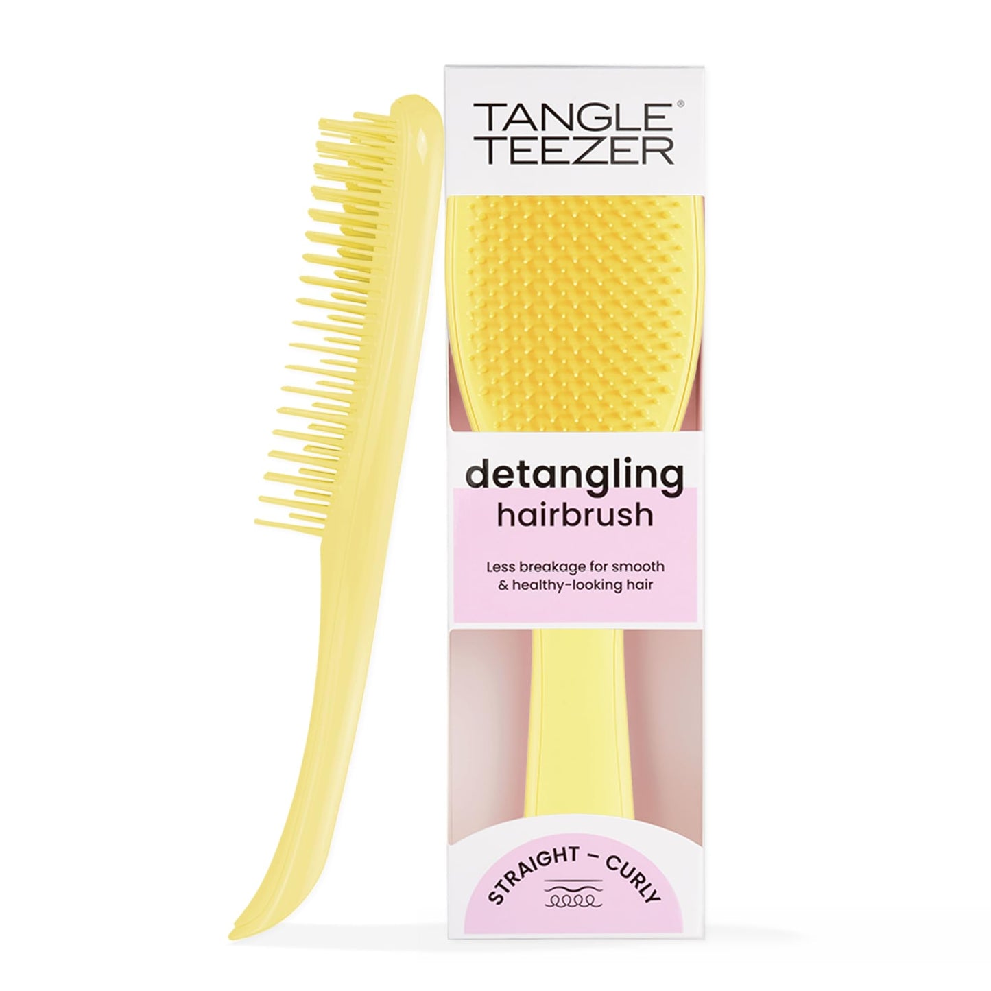Tangle Teezer Ultimate Detangler Brush for Wet & Dry Hair, Eliminates Knots & Reduces Breakage for All Hair Types, Hyper Yellow