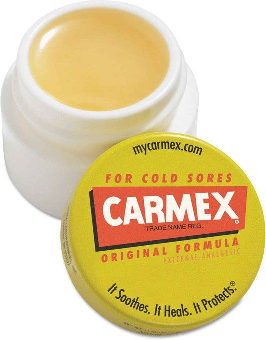 Carmex Moisturizing Lip Balm, Original Flavor, 0.25 oz Jar, 12/Box