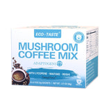 Mushroom Coffee Mix 7 in 1, TCM Designed for Energy with Reishi, Cordyceps, Chaga, Rhodiola, Ginseng, and Eleuthero Mushroom Extracts – 12 Sachets