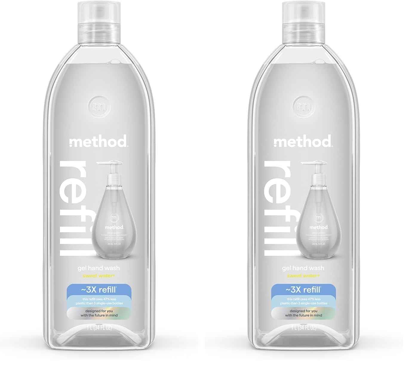 Method Gel Hand Soap, Refill, Sweet Water, 34 oz (Packaging May Vary)