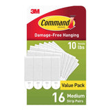 Command 10 lb Medium Picture Hanging Strips, Damage-Free Hangers for Picture Frames, No Tools Required, Great for Home Room Wall Decor, White Adhesive