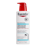 Eucerin Advanced Repair Cleansing Body and Face Cleanser, Gentle Face and Body Wash for Normal to Dry, Sensitive Skin, Soap Free and Unscented