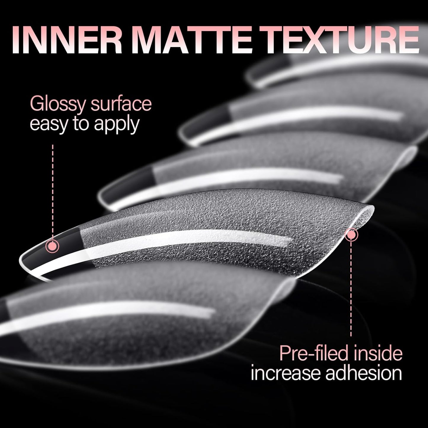 AILLSA_Short_Almond_Nail_Tips_Soft_Gel_Pre-Shaped_Acrylic_Nail_Tips_Half_Matte_Full_Cover_Nail_Tips_Clear_Gelly_Press_on_Flase_Nail_Tips_for_Extension_Nail_Manicure_Home_DIY_216PCS_12Sizes