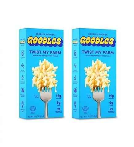 Goodles Twist My Parm Asiago and Parmesan Spirals – Picky-Eater Approved School Lunchbox Mac and Cheese
