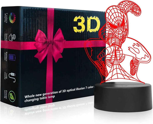 AuroraGlow 3D LED Mood Lamp – Romantic Valentine's Day Gift for Her, Color-Changing USB Table Lamp for Anniversary