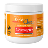 Neutrogena Rapid Clear Maximum Strength Acne Treatment Pads - Salicylic Acid Formula, Face Cleansing Pads, Oil Remover, Fights Pimples, 60 Count, Resealable Jar