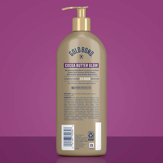 Gold_Bond_Cocoa_Butter_Glow_Daily_Hydrating_Lotion_with_Cocoa_Shea_Butter_&_Coconut_Oil,_Exfoliating_and_Moisturizing_Lotion_for_Dry_Skin,_24_oz