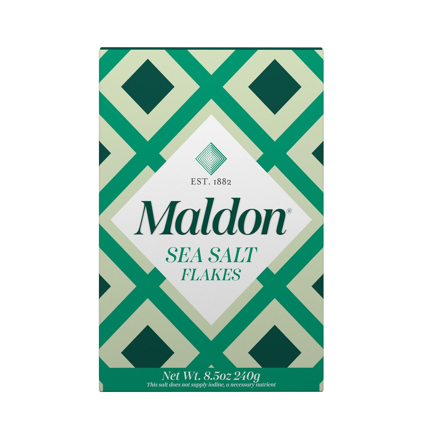 Maldon Salt, Sea Salt Flake, 8.5oz 240 g, Kosher/Natural/Unique Gourmet Pyramid Shape Salts Flake, Perfect for Wide Range of Dishes, Hand-Harvested for Four Generation (Packaging May vary) (Pack of 2)