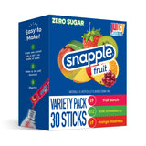 Juicy Mixes Snapple Powder Drink Mix Variety Pack - 30 Sticks | Assorted Flavors, Zero Sugar On-the-Go Hydration for Refreshing Beverages