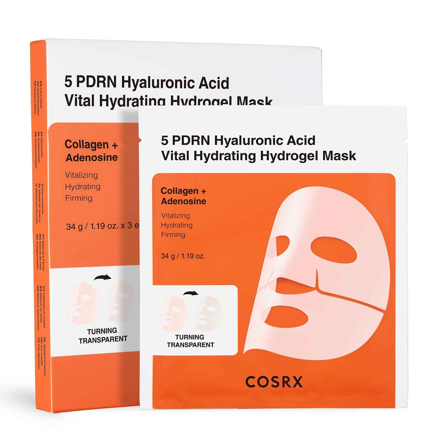 COSRX Pink Collagen Lifting Glow Hydrogel Face Masks Skincare, Collagen Face Mask, Travel Essentials, Overnight Face Mask, Korean SkinCare