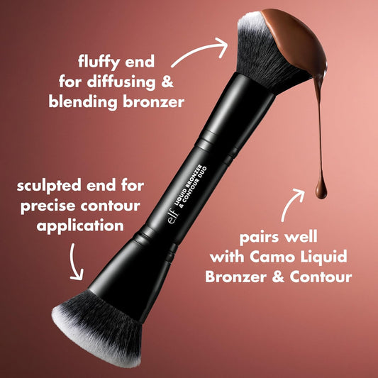 e.l.f._Liquid_Bronzer_&_Contour_Duo_Brush,_Silky_Highly_Pigmented_Formula_with_Dual-ended_Makeup_Brush,_Synthetic_Bristles,_100%_Vegan_and_Cruelty-Free